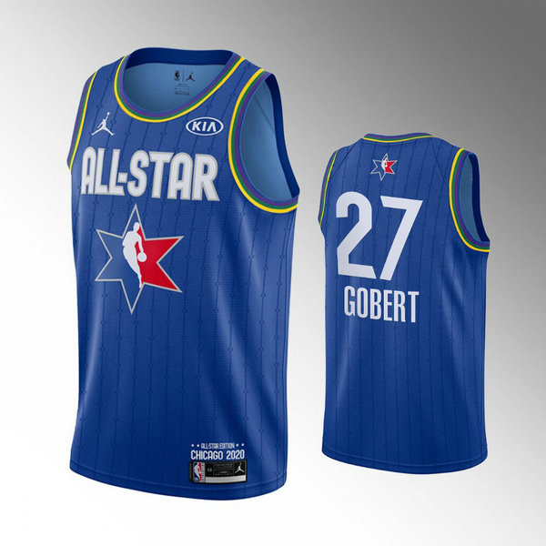 Maillot All Star 2020 Homme Rudy Gobert 27 Bleu